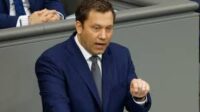 German Finance Minister and Vice Chancellor Lars Klingbeil speaks at the Bundestag in Berlin, Germany, on July 8, 2025. © Odd Andersen, AFP